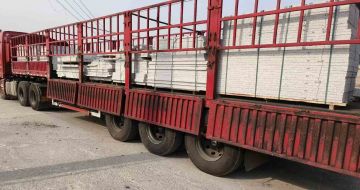 山东 白麻荔枝面外墙干挂，工厂装车日常