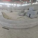 山东 芝麻白异形坐凳，自然面光面弧形加工
