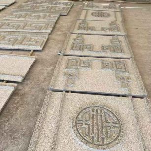 山东 白麻花岗岩外墙立面雕刻板