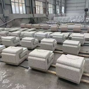 山东 白麻花岗岩异形加工-石凳，坐凳