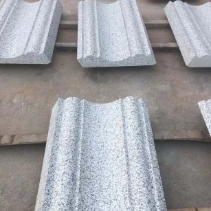 山东 白麻花岗岩光面别墅线条