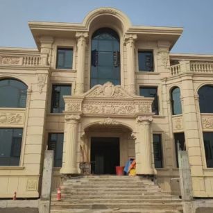 山东 黄金麻花岗岩别墅外墙干挂