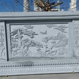 山东 芝麻白大型照壁，屏风，影壁