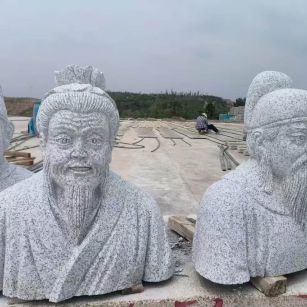 山东 白麻花岗岩石材人物立体雕刻