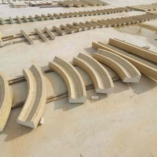 山东 黄金麻花岗岩别墅线条