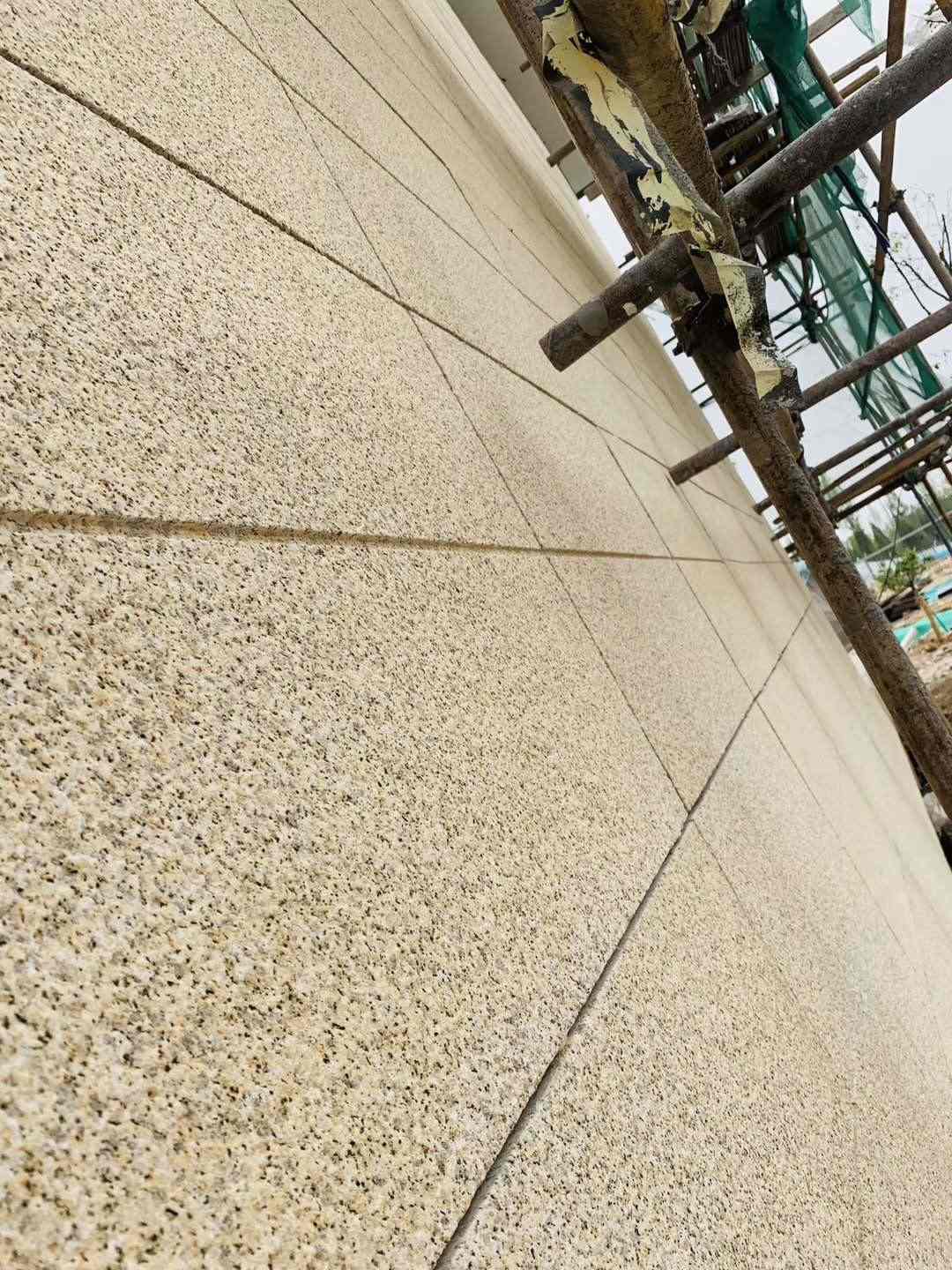 山东 黄金麻花岗岩荔枝面外墙干挂石材效果示例