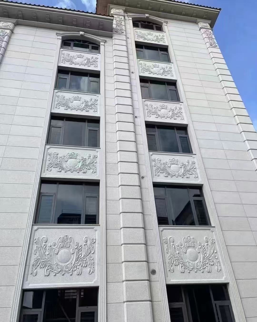 山东 白麻荔枝面花岗岩别墅外墙干挂