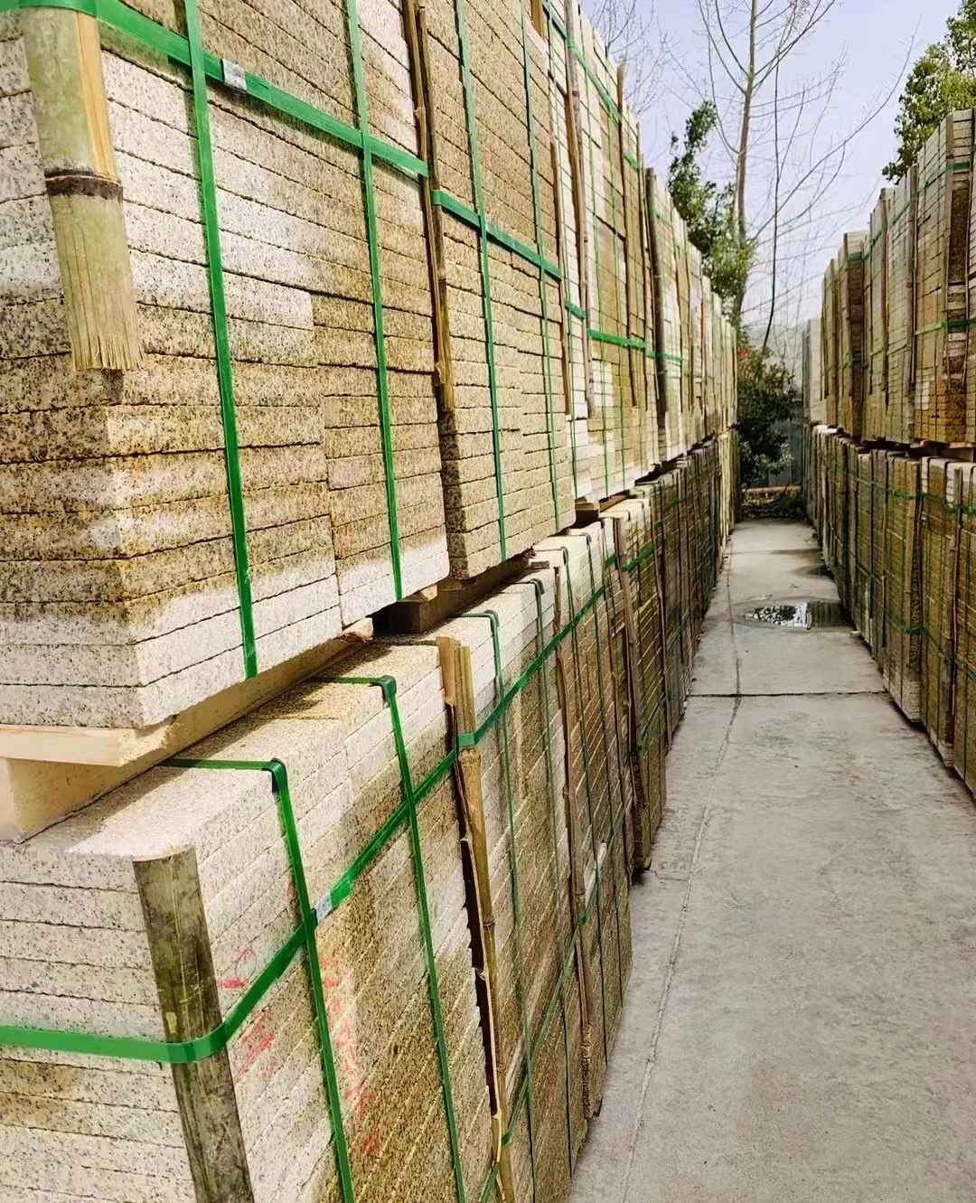 山东 黄金麻花岗岩荔枝面地铺石